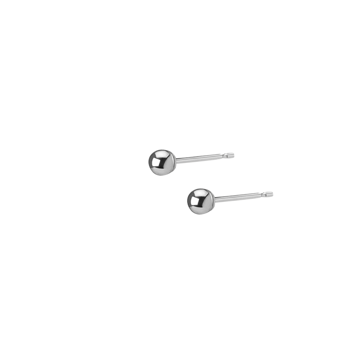Gold Ball Studs White Gold Vermeil 14k White Gold 18k White Gold    Single | Pair |