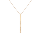 Long Gold Bar Drop Necklace