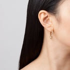 Gold Twist Hoop Earrings