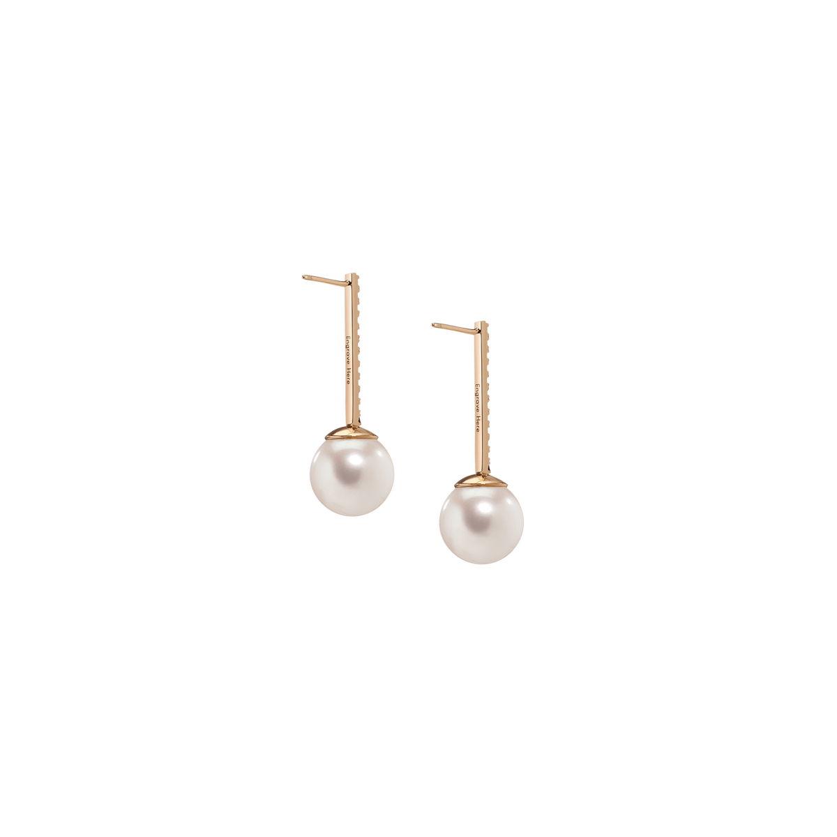 Proud Pearl Earrings  Yellow Gold Vermeil 14k Yellow Gold 18k Yellow Gold Black Diamonds Pair | Single | Proud Pearl Earrings  Rose Gold Vermeil 14k Rose Gold 18k Rose Gold Black Diamonds Pair | Single | Proud Pearl Earrings  Sterling Silver White Gold Vermeil 14k White Gold 18k White Gold Black Diamonds Half Side   Pair | Single |