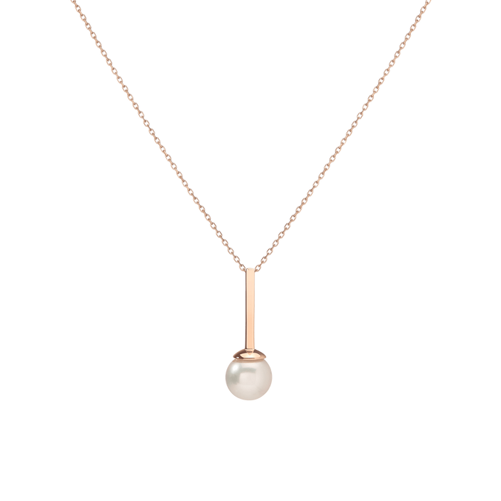Proud Simple Pearl Pendant Rose Gold Vermeil 14k Rose Gold 18k Rose Gold First