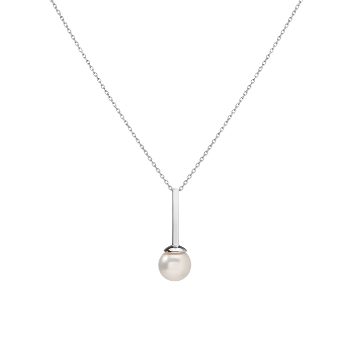 Proud Simple Pearl Pendant White Gold Vermeil 14k White Gold 18k White Gold First