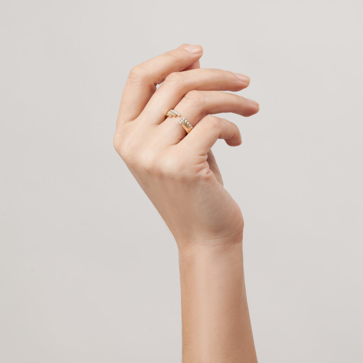 Diamond Infinity Ring On Model