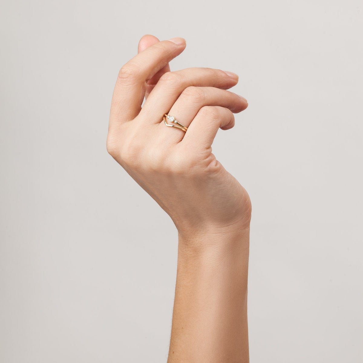 City Lights Ring Set On Model