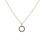 Mini Letter Charm Pendant with Black Diamonds