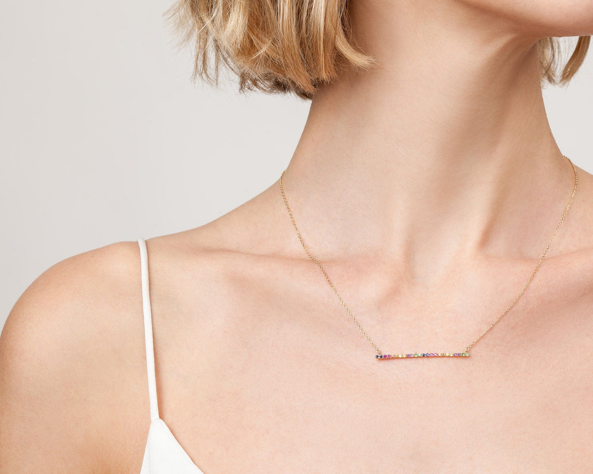 Kaleidoscope Bar Pendant On Model