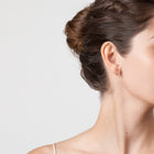Diamond Square Huggie Earrings