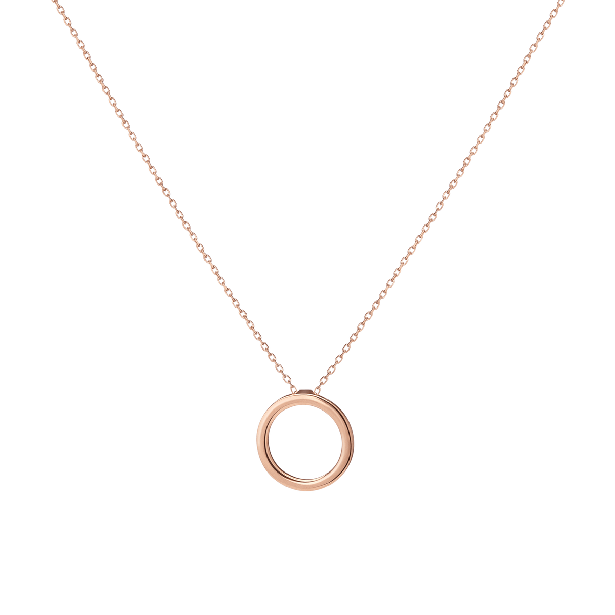 Solid Circle Necklace Rose Gold Vermeil 14k Rose Gold 18k Rose Gold First