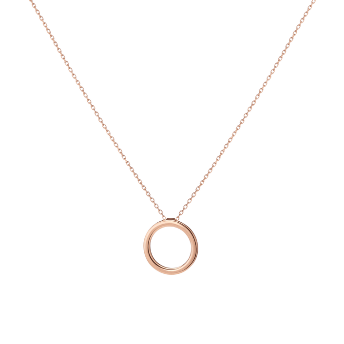 Solid Circle Necklace Rose Gold Vermeil 14k Rose Gold 18k Rose Gold First