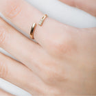 Mini Wraparound Ring with Black Diamonds