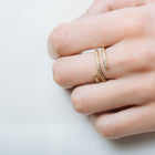 Wraparound Ring with White Diamonds