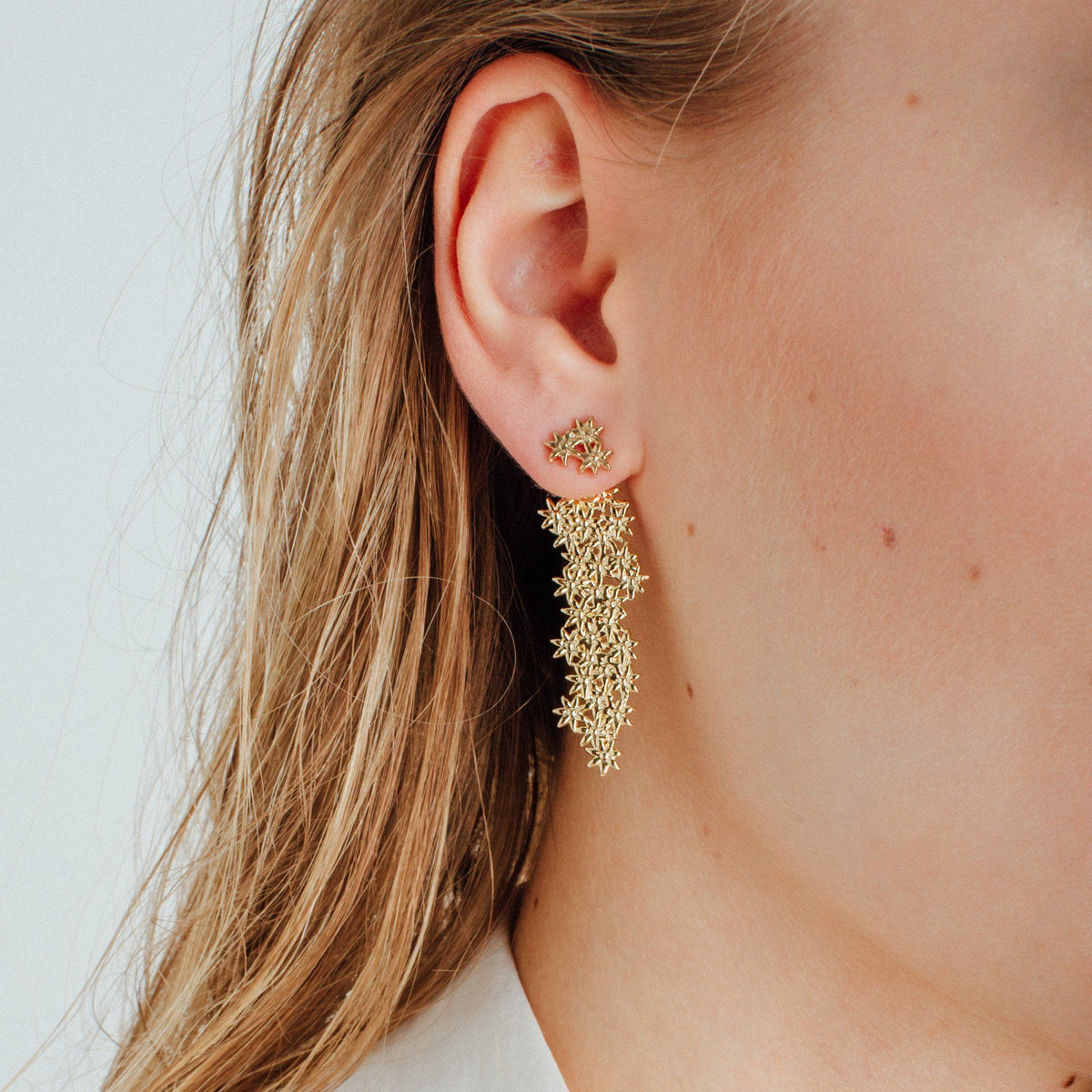 Flower Earring Back Large   Model Pair | Single |