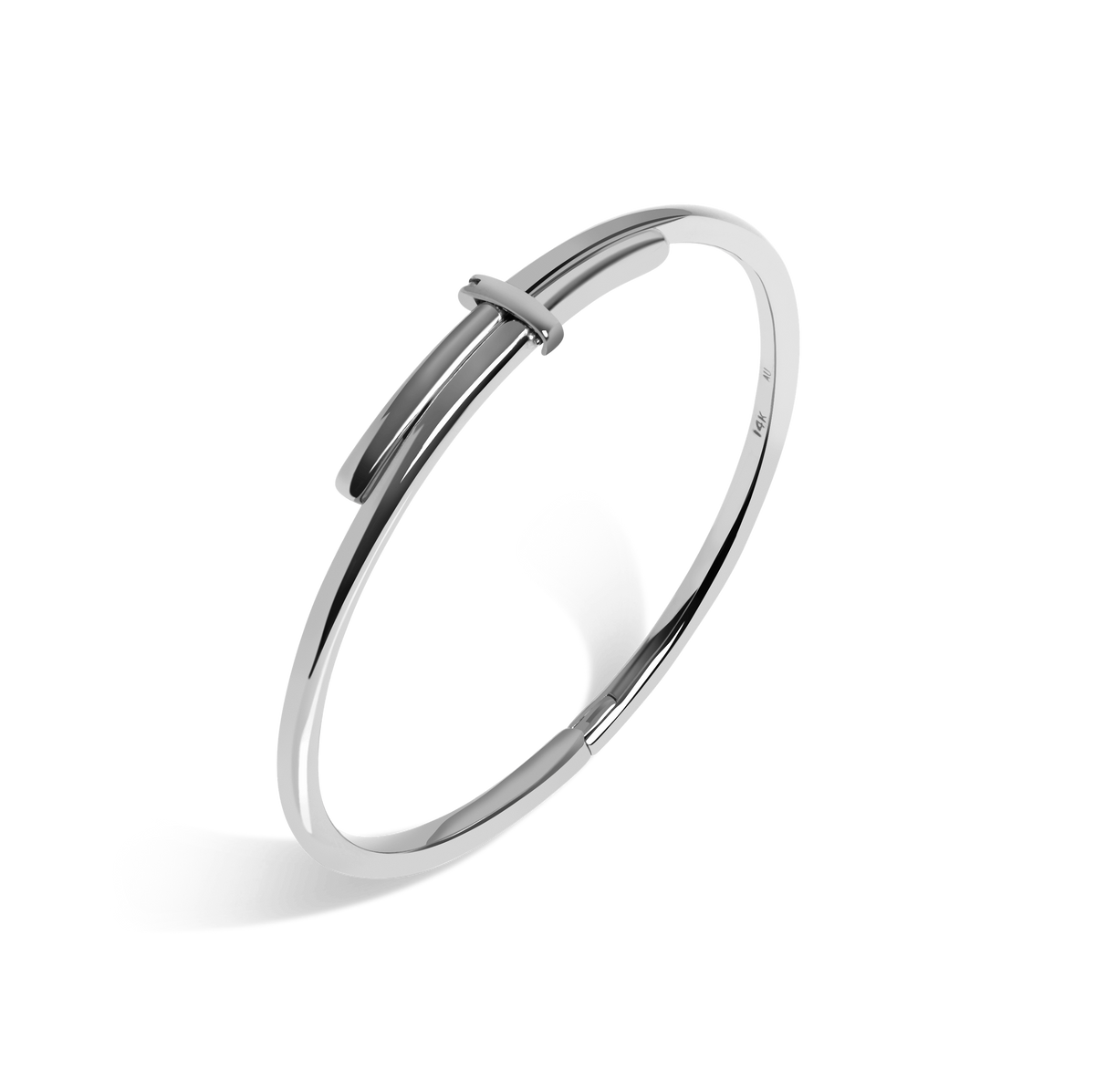 Crossover Bracelet Sterling Silver White Gold Vermeil 14k White Gold 18k White Gold Half Side Front First