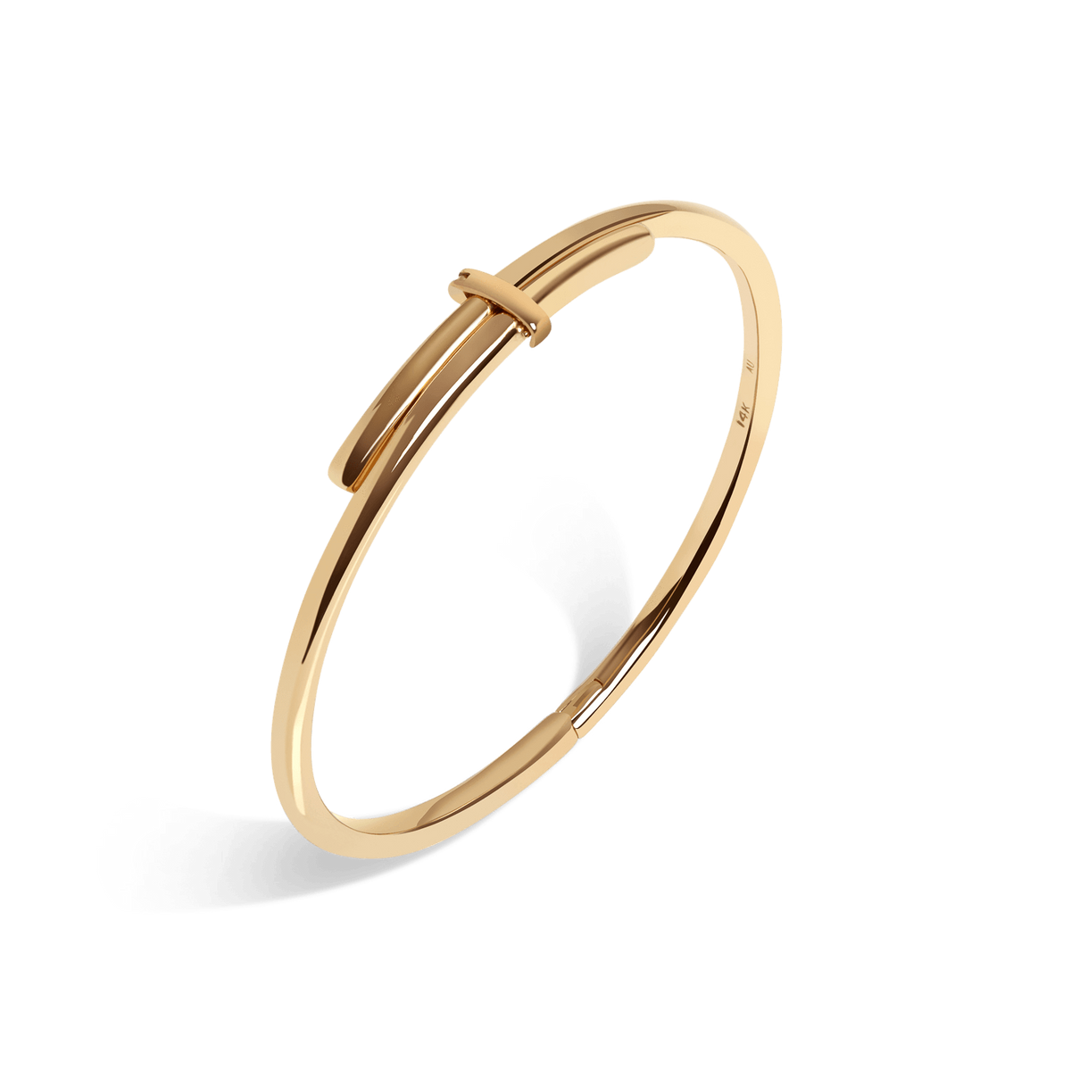 Crossover Bracelet Yellow Gold Vermeil 14k Yellow Gold 18k Yellow Gold Half Side    Front First