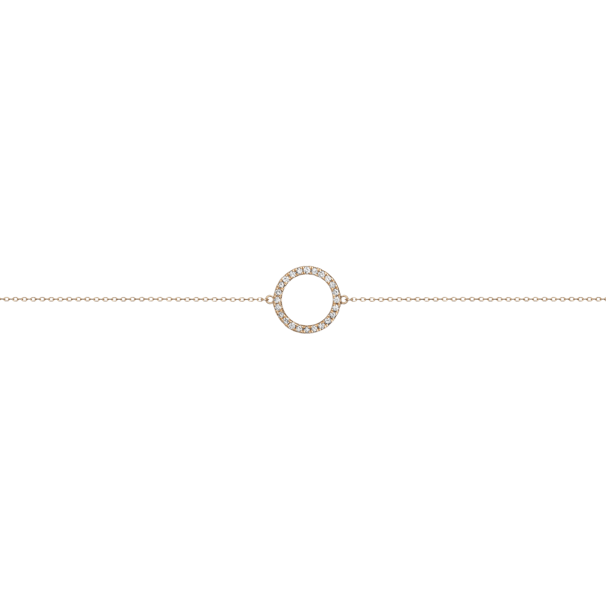 Diamond Circle Bracelet Yellow Gold Vermeil 14k Yellow Gold 18k Yellow Gold White Diamonds  First