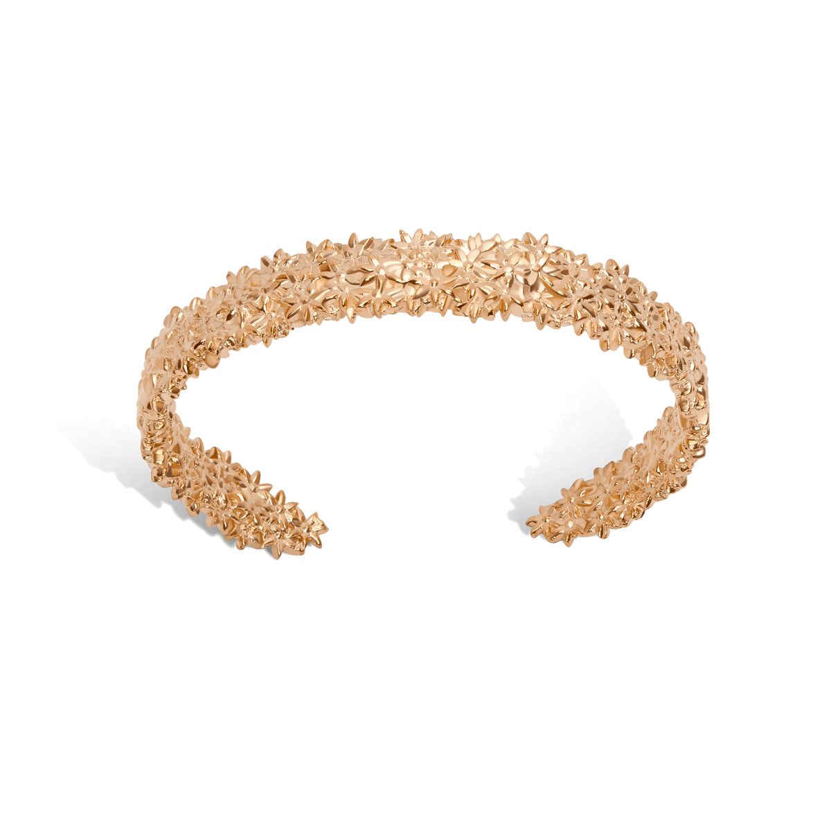 Flower Bracelet Closed Rose Gold Vermeil 14k Rose Gold 18k Rose Gold