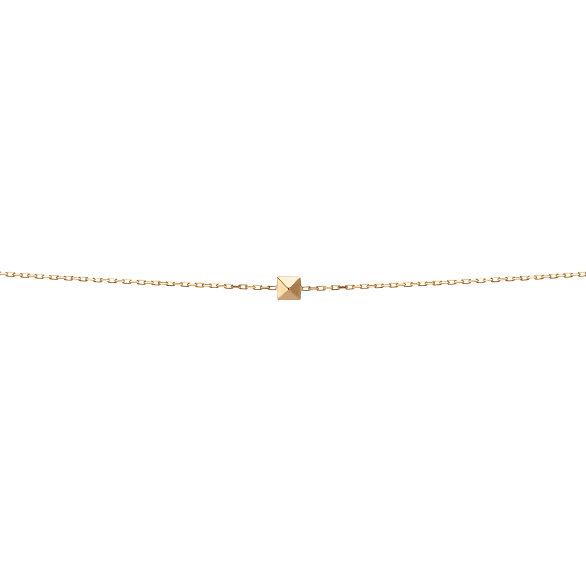 Mini Charm Pyramid Bracelet Yellow Gold Vermeil 14k Yellow Gold 18k Yellow Gold     Front First