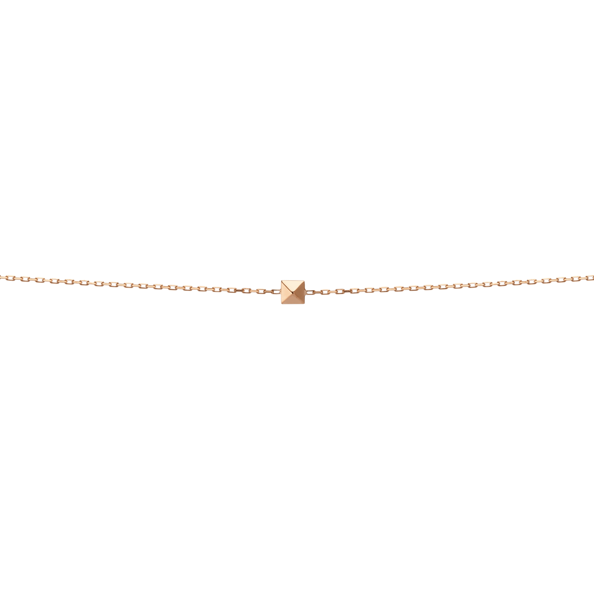 Mini Charm Pyramid Bracelet 14k Rose Gold 18k Rose Gold     Front First