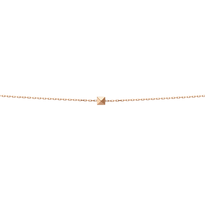Mini Charm Pyramid Bracelet 14k Rose Gold 18k Rose Gold     Front First