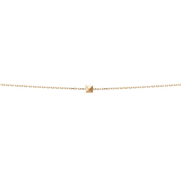 Mini Charm Pyramid Bracelet Yellow Gold Vermeil 14k Yellow Gold 18k Yellow Gold     Front First