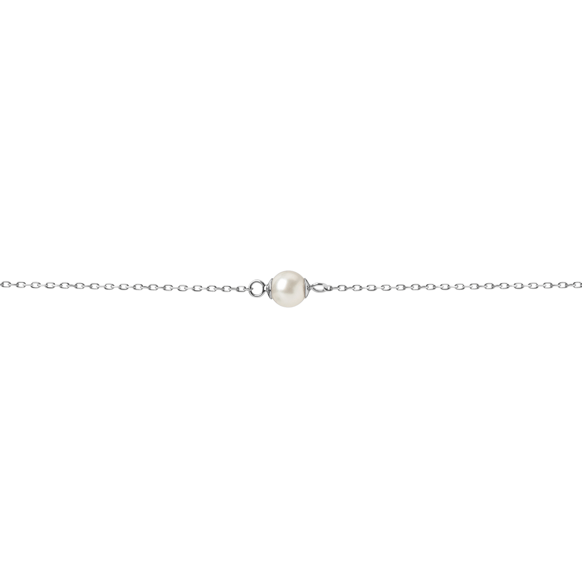 Simple Pearl Bracelet Sterling Silver White Gold Vermeil 14k White Gold 18k White Gold    Front First