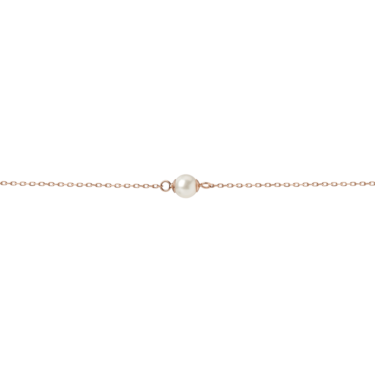 Simple Pearl Bracelet Rose Gold Vermeil 14k Rose Gold 18k Rose Gold   Front First