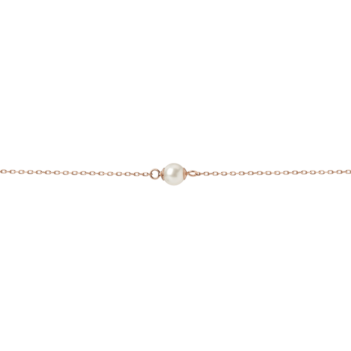Simple Pearl Bracelet Rose Gold Vermeil 14k Rose Gold 18k Rose Gold   Front First