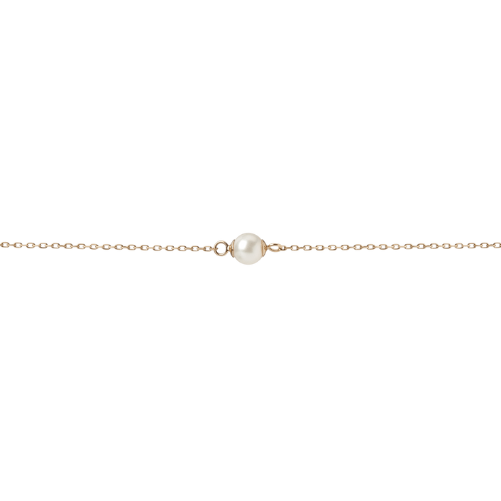 Simple Pearl Bracelet Yellow Gold Vermeil 14k Yellow Gold 18k Yellow Gold   Front First