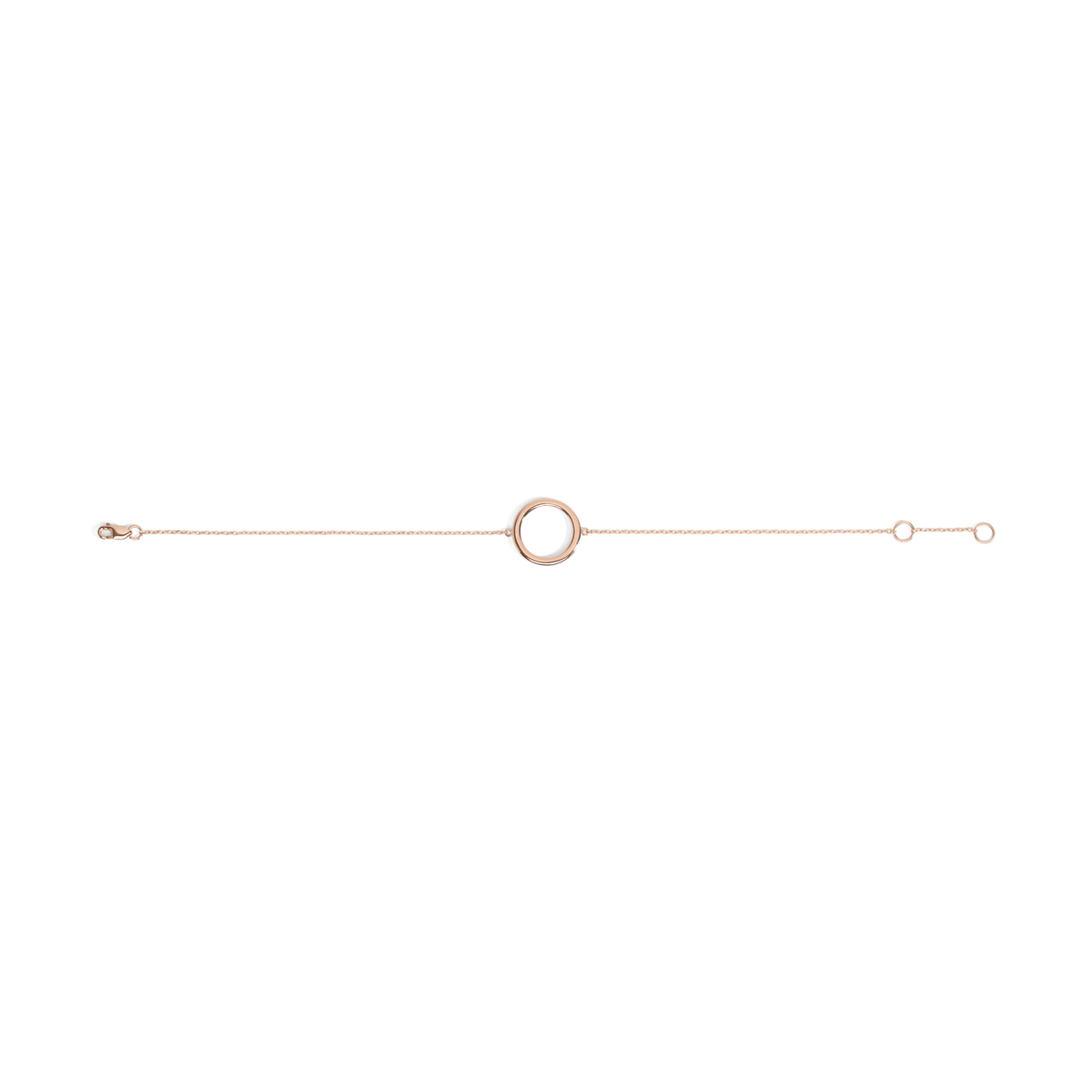 Solid Circle Bracelet Rose Gold Vermeil 14k Rose Gold 18k Rose Gold