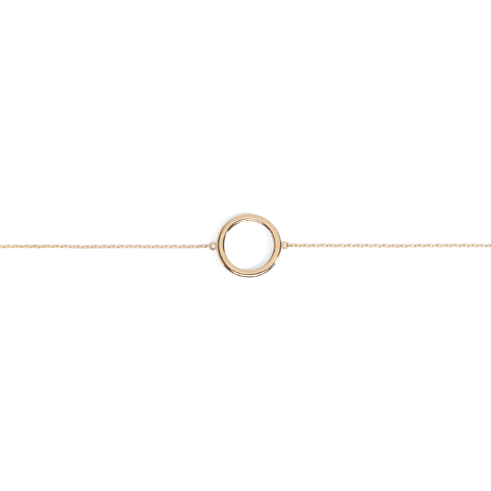 Solid Circle Bracelet Yellow Gold Vermeil 14k Yellow Gold 18k Yellow Gold     Front First