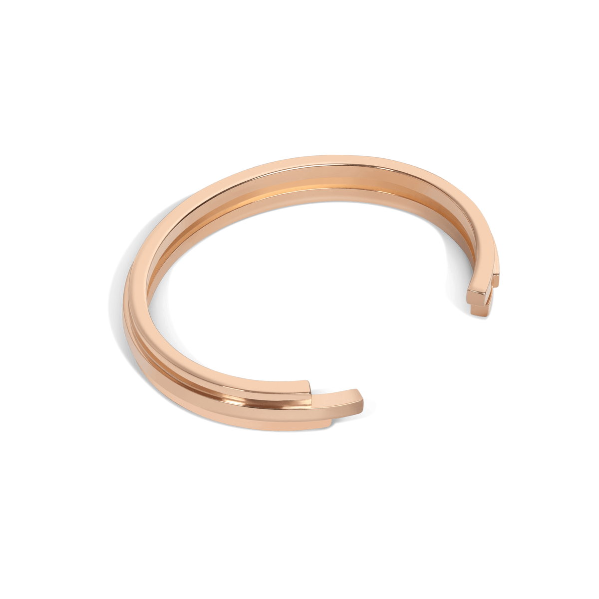 Tribar Cuff Rose Gold Vermeil 14k Rose Gold 18k Rose Gold Laid down