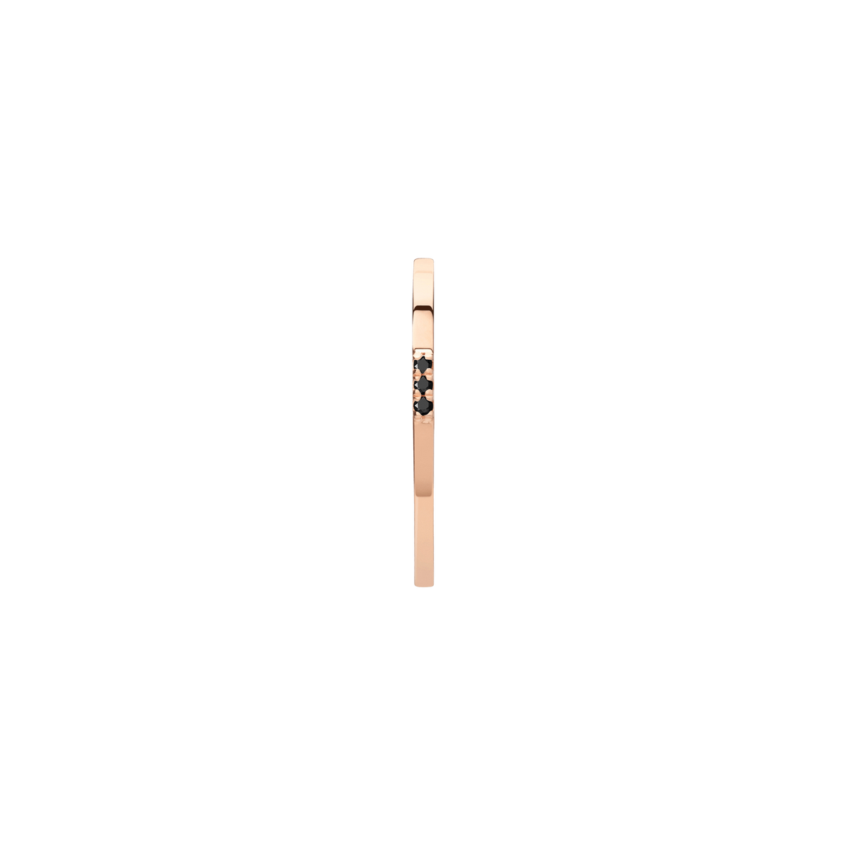 Cuff Earring with Diamonds Rose Gold Vermeil 14k Rose Gold 18k Rose Gold Black Diamonds    Pair | Single |