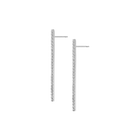 Diamond Bar Earrings With White Diamonds