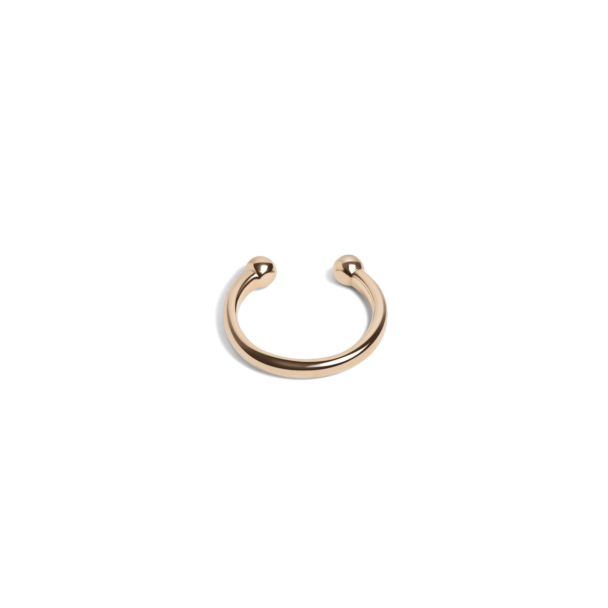 Simple Mini Earcuff Yellow Gold Vermeil 14k Yellow Gold 18k Yellow Gold Laid down    Front First