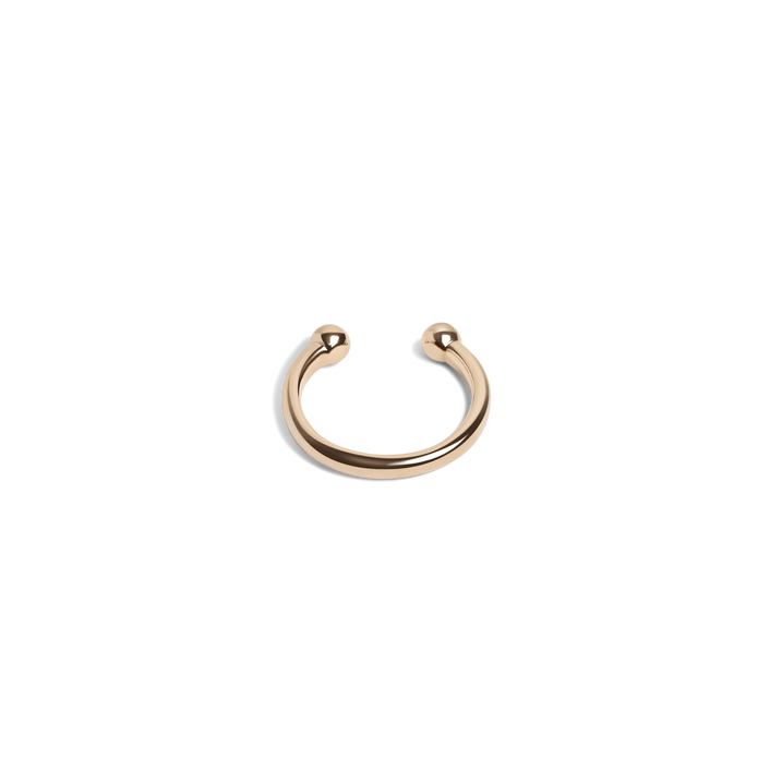Simple Mini Earcuff Yellow Gold Vermeil 14k Yellow Gold 18k Yellow Gold Laid down    Front First