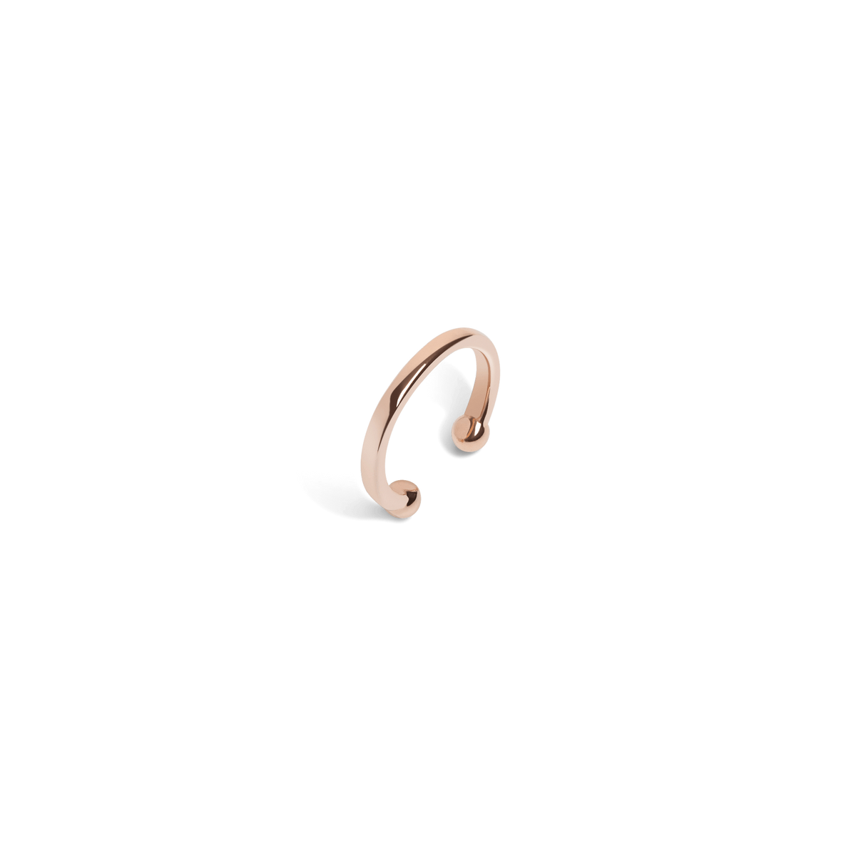 Simple Mini Earcuff Rose Gold Vermeil 14k Rose Gold 18k Rose Gold Half Side