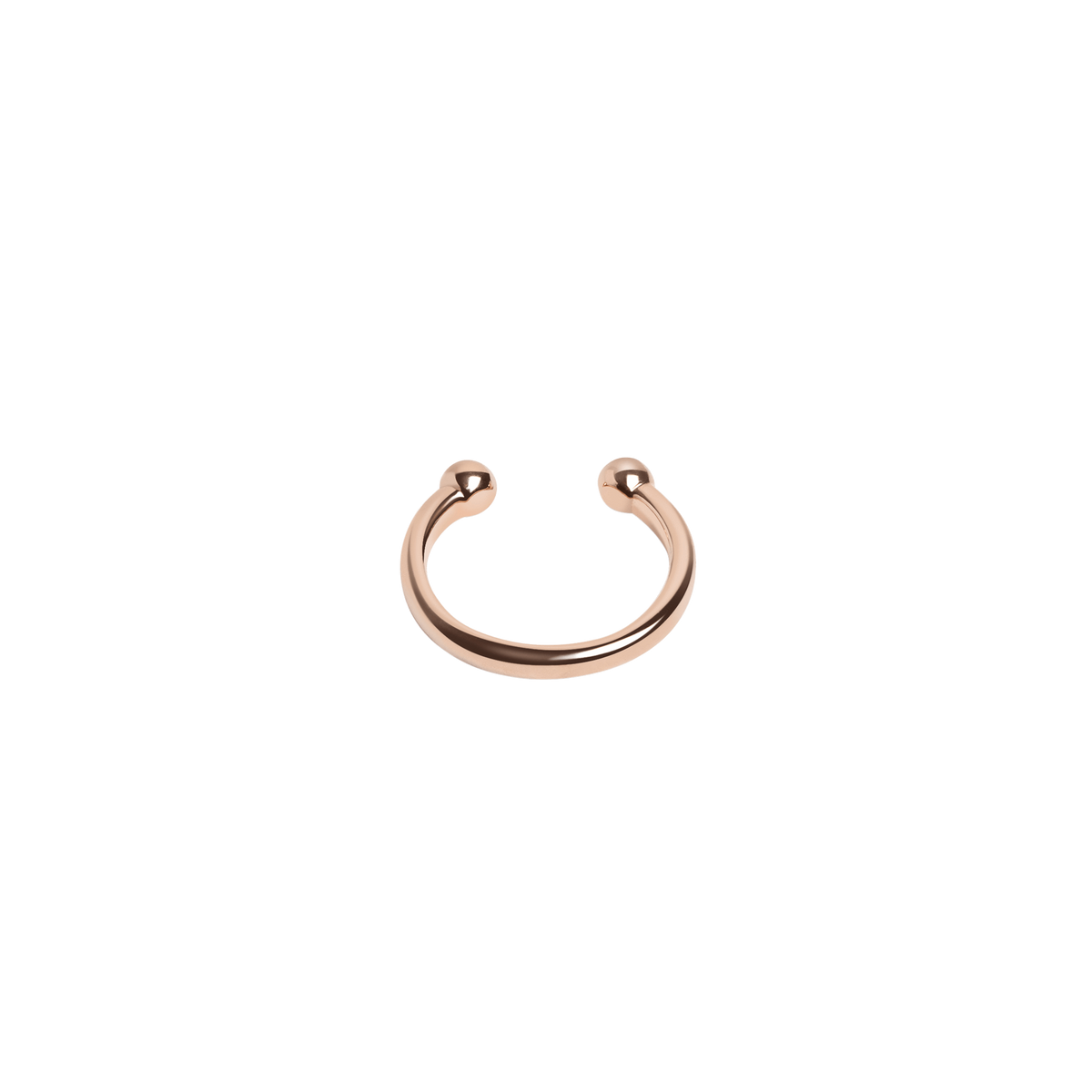 Simple Mini Earcuff Rose Gold Vermeil 14k Rose Gold 18k Rose Gold Laid down    Front First Pair | Single |