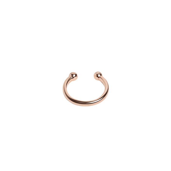 Simple Mini Earcuff Rose Gold Vermeil 14k Rose Gold 18k Rose Gold Laid down    Front First Pair | Single |
