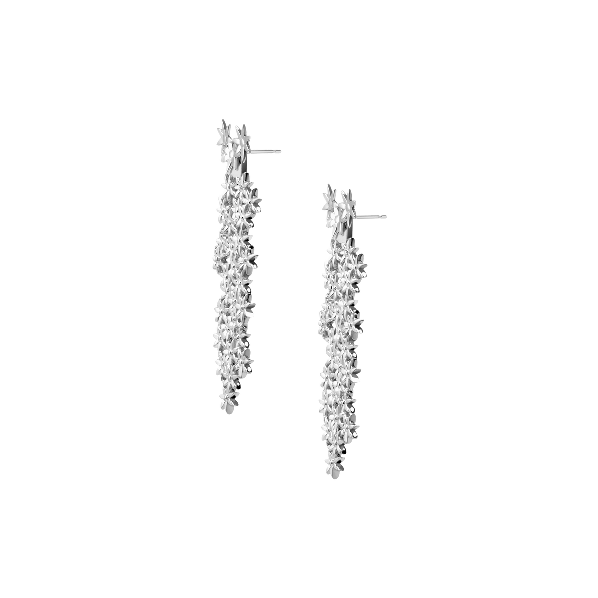 Flower Earring Back Large Sterling Silver White Gold Vermeil 14k White Gold 18k White Gold Half Side   Pair | Single |