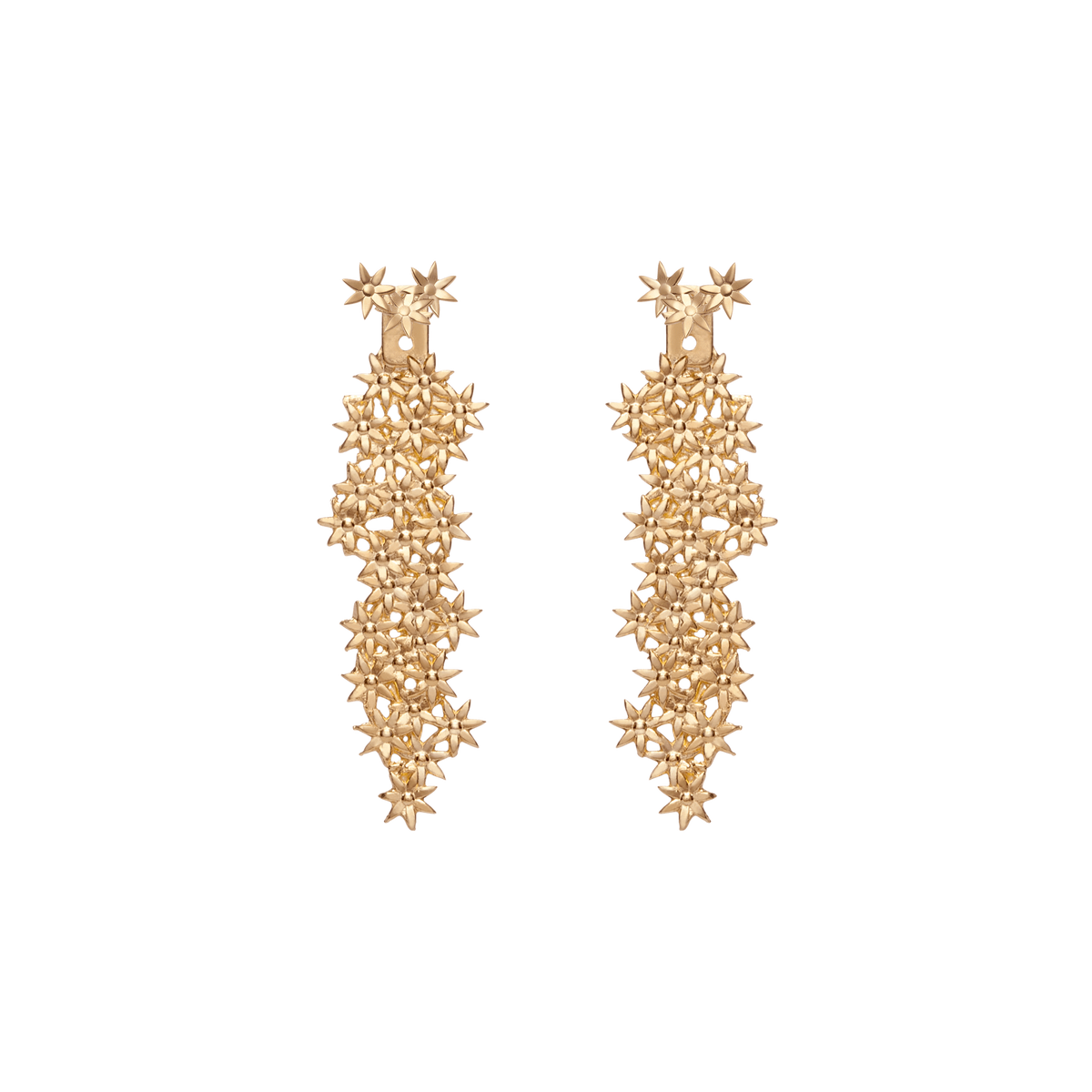 Flower Earring Back Large Yellow Gold Vermeil 14k Yellow Gold 18k Yellow Gold    Front First Pair | Single |