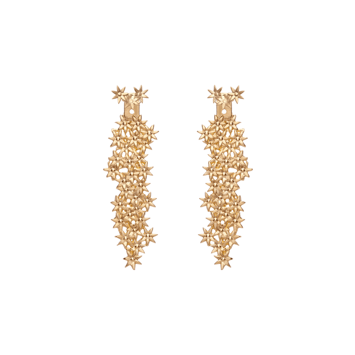 Flower Earring Back Large Yellow Gold Vermeil 14k Yellow Gold 18k Yellow Gold    Front First Pair | Single |