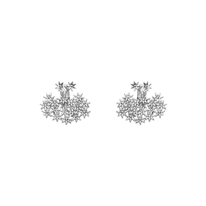 Flower Earring Back Small Sterling Silver White Gold Vermeil 14k White Gold 18k White Gold     Front First Pair | Single |