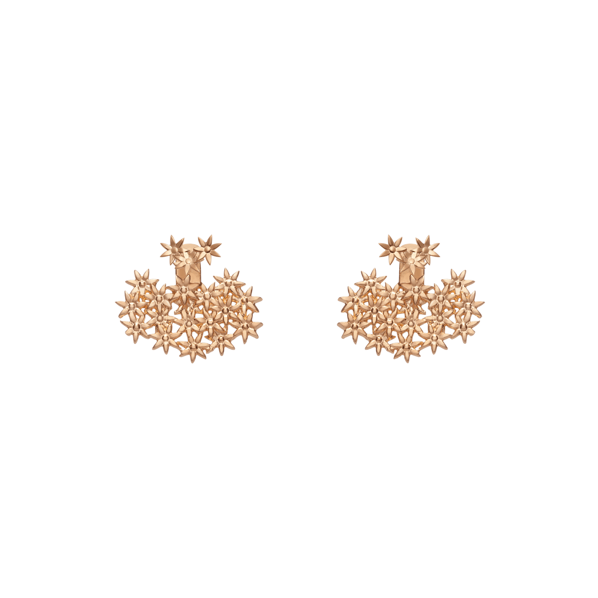 Flower Earring Back Small Rose Gold Vermeil 14k Rose Gold 18k Rose Gold     Front First Pair | Single |