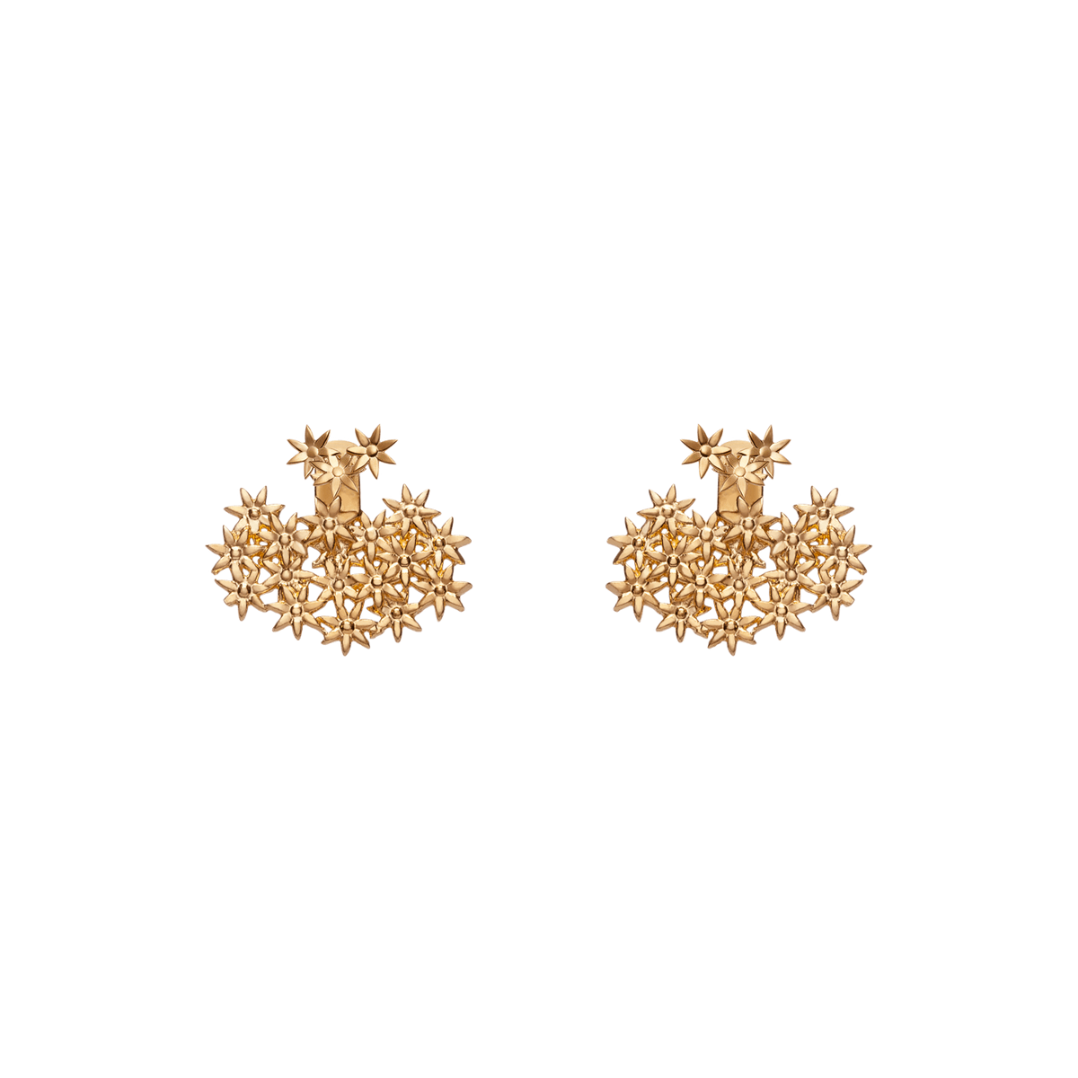 Flower Earring Back Small Yellow Gold Vermeil 14k Yellow Gold 18k Yellow Gold     Front First Pair | Single |