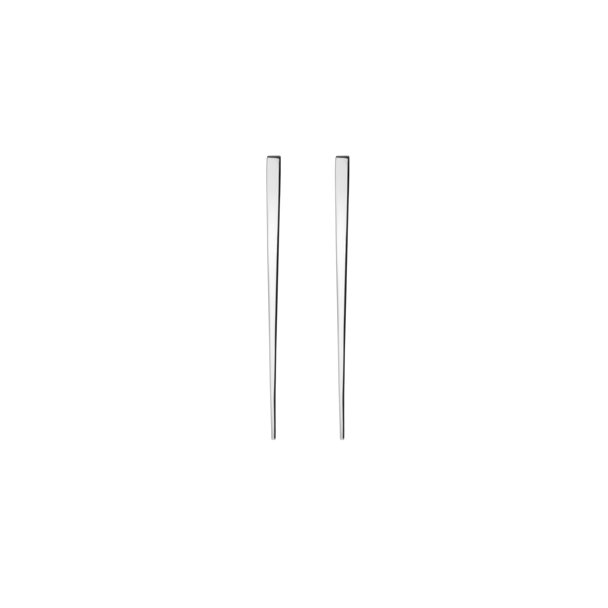 Obelisk Earring Sterling Silver White Gold Vermeil 14k White Gold 18k White Gold    Pair | Single |