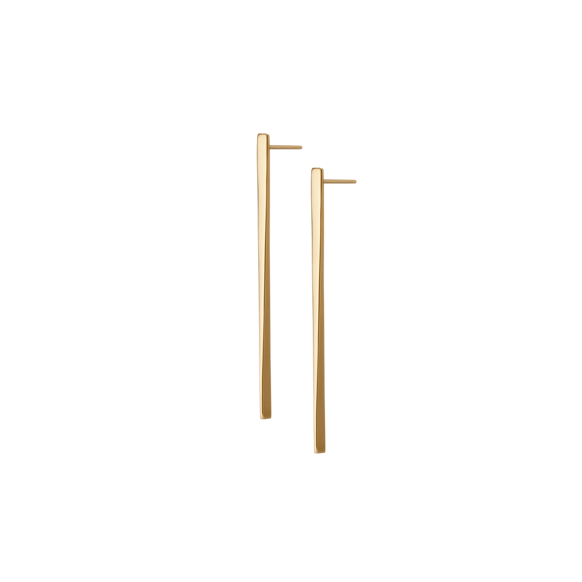 Obelisk Earring Yellow Gold Vermeil 14k Yellow Gold 18k Yellow Gold Half Side    Front First Pair | Single |