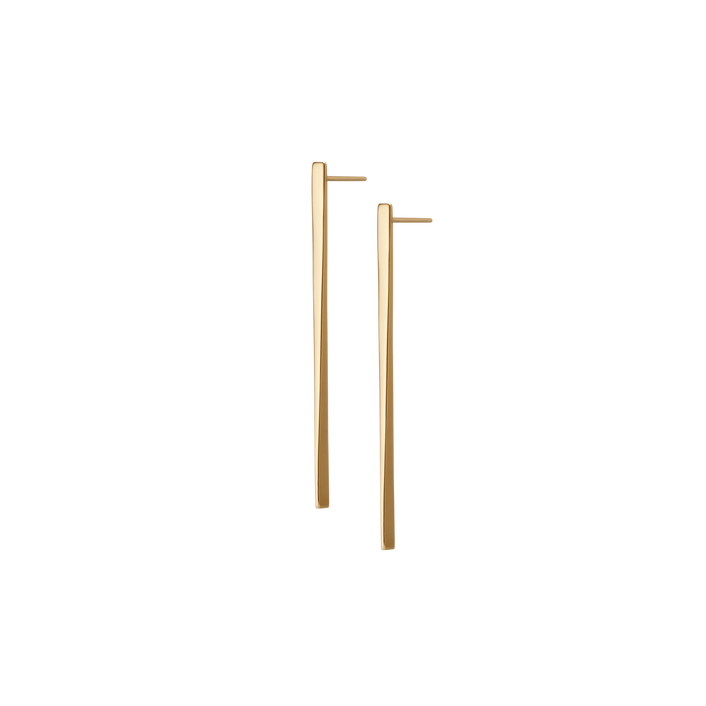 Obelisk Earring Yellow Gold Vermeil 14k Yellow Gold 18k Yellow Gold Half Side    Front First Pair | Single |