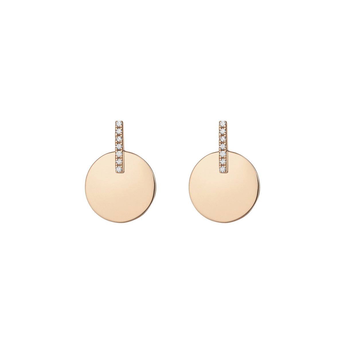 Gold Disk Earrings 14k Yellow Gold 18k Yellow Gold Front First Pair | Single |