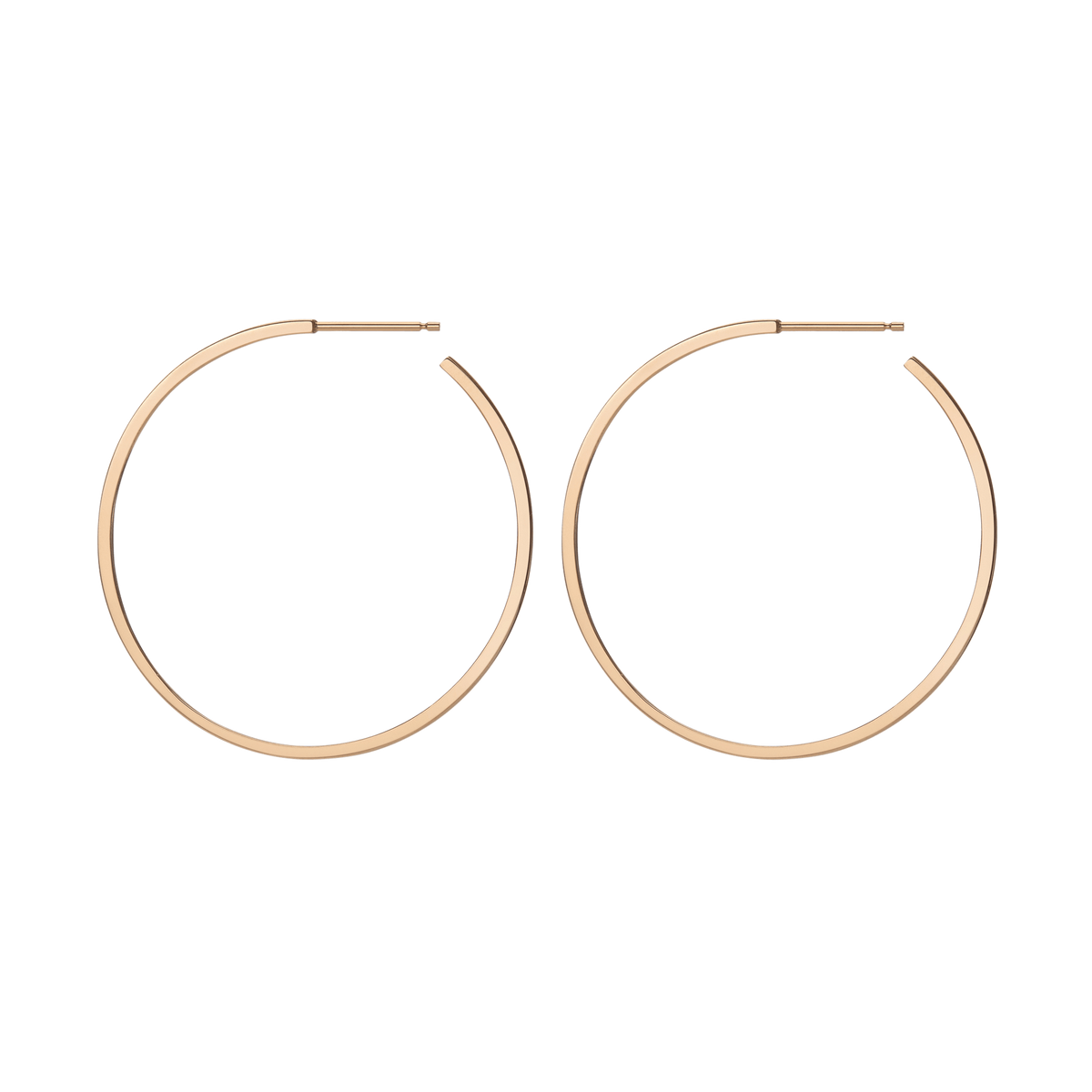 Hoop Earrings Yellow Gold Vermeil 14k Yellow Gold 18k Yellow Gold Side   Pair | Single |