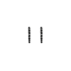 Huggie Earrings with Black Diamonds